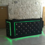 devanture capitonné DJ avec ruban led vert