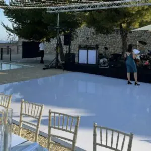 Piste de danse Glossy White